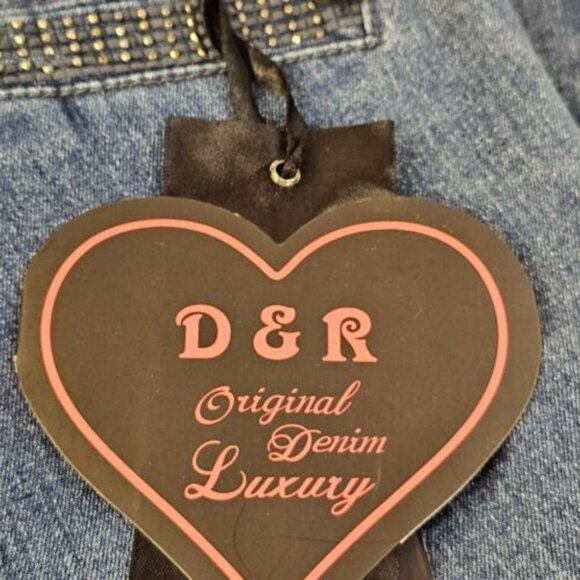 D&R Blue Denim Butt Lifting Women Bermuda Shorts Size 21/22 Faux Pockets - Picture 9 of 12